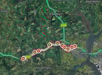 Traffic mayhem at bridge strike closes A38