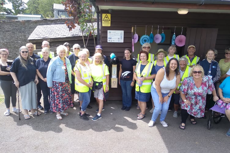 Members of Torpoint & Rame Lions Club, together with other notable organisations, unveiled the new refill water station