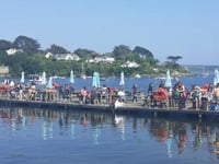 Lifeboat volunteers transform pontoon into stage for RNLI  celebration