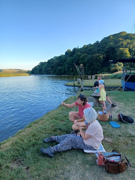 A DRAWING event at Cotehele. Photo courtesy of Tamara Landscape Partnership Scheme