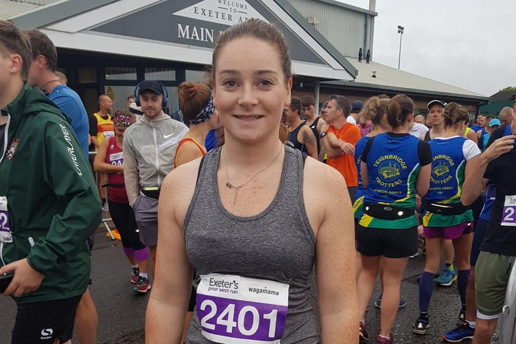Louise Hicks during Exeter's Great West Run