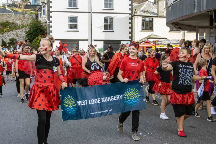 All the colour of the carnival as West Looe Nursery transform into ladybirds for the grand procession.