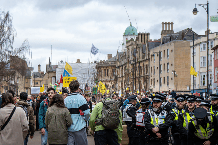 Protest stock image