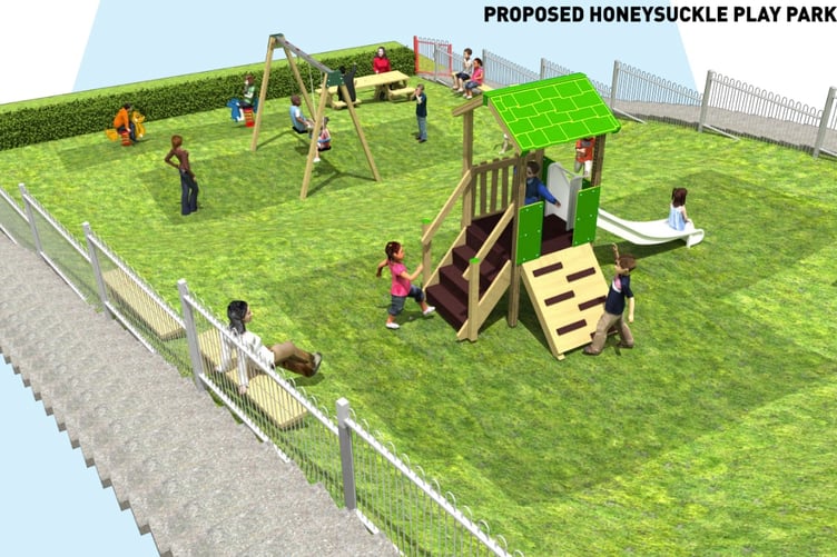 Honeysuckle play park has been designed for children 7 years and younger in mind.