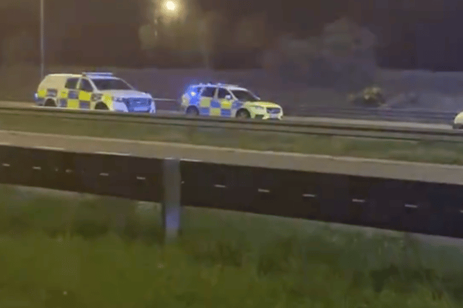 Police at the scene of one the many crashes which have occurred along the stretch