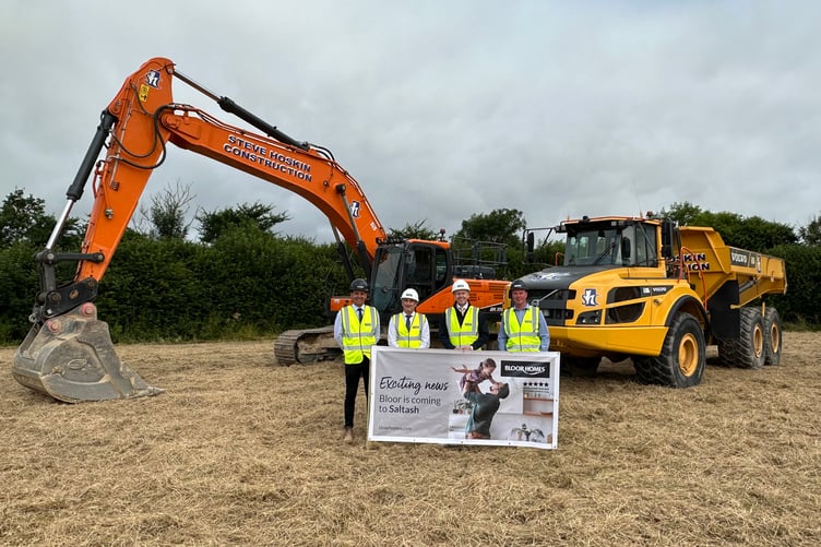 Breaking new ground on the site at Treledan; Bloor Homes has commenced work at Saltash, its first development in Cornwall