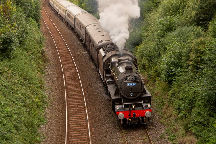 The impressive locomotive at Milltown near Lostwithiel on Sunday. Picture: Craig Munday