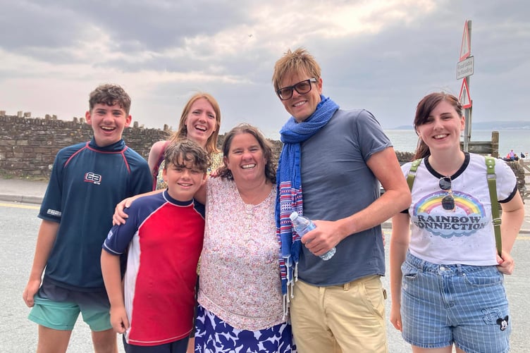 An unexpected encounter for the Baptist church group at Seaton with Beyond Paradise star Kris Marshall.