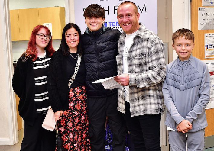 Parents, staff and students were celebrating following GCSE results day (Picture: Andy Campfield)