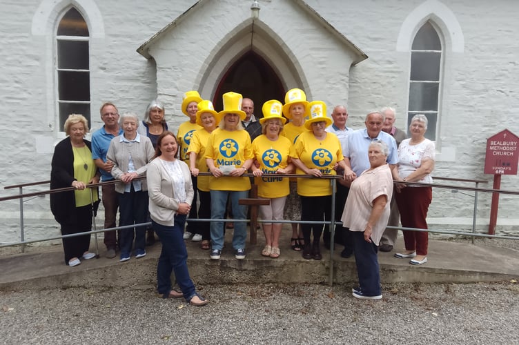 Bealbury chapel members presented a cheque for £1,300 to Marie Curie. This money was raised from a mini rally of tractors motorcycles and vintage cars also a exhibition and refreshments held in the chapel.  This day was enjoyed by everyone and raised a good amount for a very worthy cause. Many thanks to everyone for the support and also to the Marie Curie team who received the cheque.