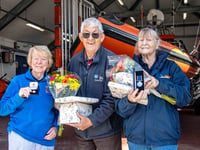 Two Looe fundraising volunteers recognised for RNLI long service 