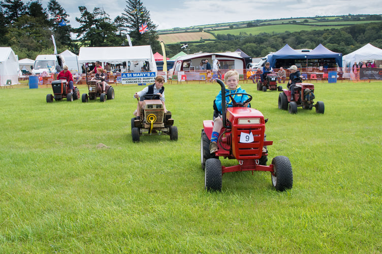 Youngsters got involved with the tractor racing. (Picture: Chris Bowden)
