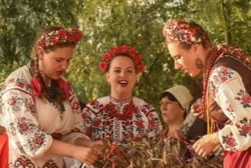 LISKEARD'S link with its new twin town in Ukraine is being celebrated through food, drink, music, dance and artwork