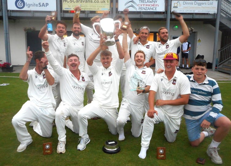 Penzance celebrated a fourth title in five years last summer. Picture: Cornwall Cricket League
