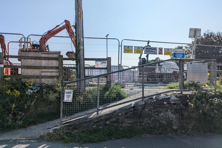 THE disabled access ramp and footpath which has been blocked off: Cornwall Council says it can't provide a route around the building works for safety reasons