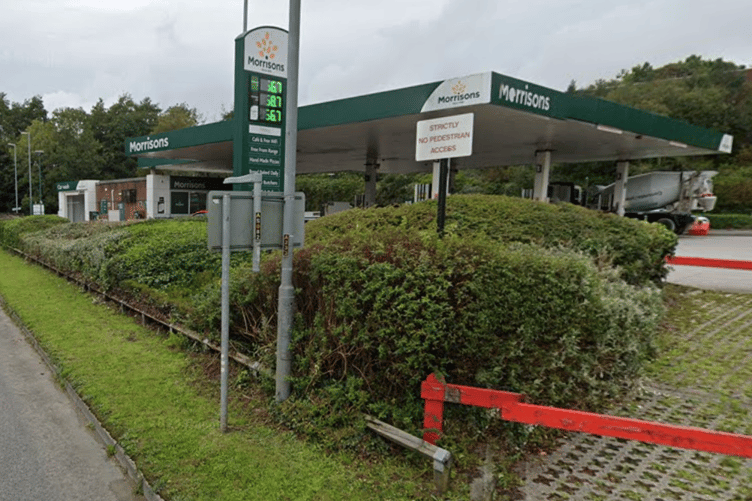 Morrisons Fuel Station on Priory Road, Bodmin