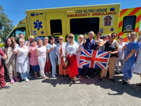 Looe volunteers and Lions Club take ambulance and aid to Ukraine