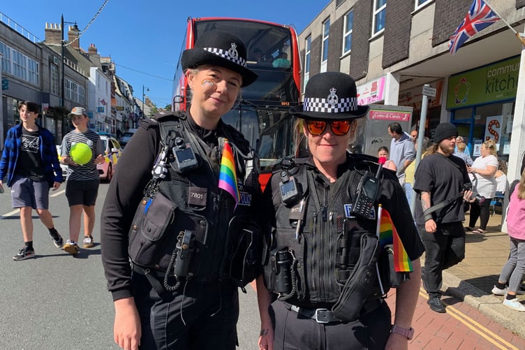 Flying the flag: Devon and Cornwall Police were in attended the event with their Diverse Communities Team.