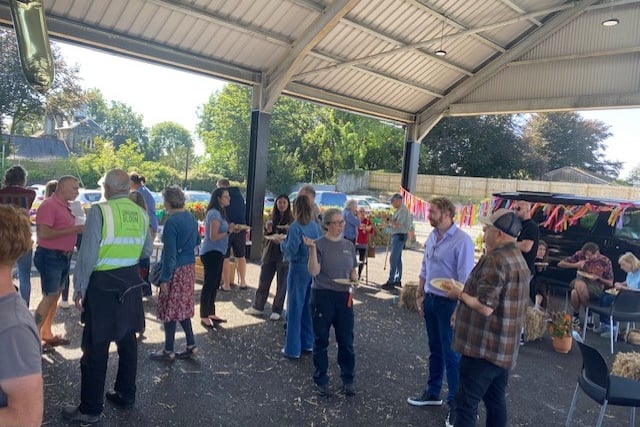 USERS of Liskeard's Workshed got together for a barbecue celebrating the building's first anniversary