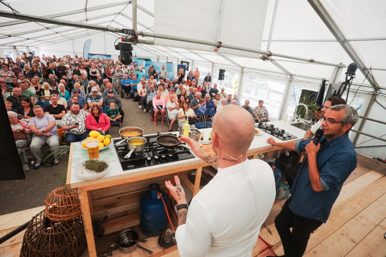 The chefs demonstrations brought packed crowds and a chance to showcase their celebration on local Cornish produce.