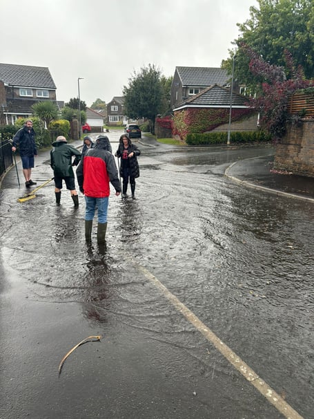 Flooding at Henfordh Grange in Liskeard