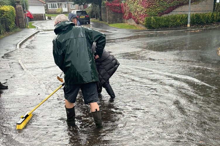 Flooding at Henfordh Grange in Liskeard 2