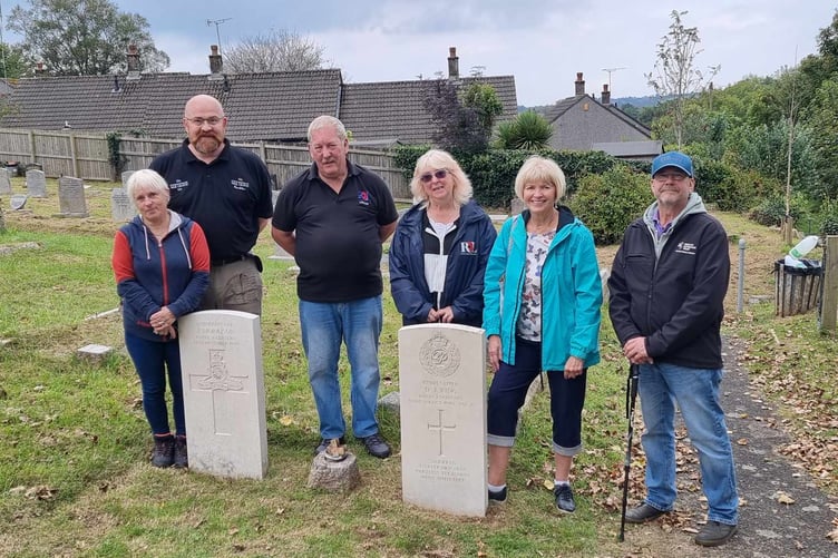 MEMBERS of the RBL and RNA and Liskeard town mayor Christina Whitty were shown around the cemeteries by volunteer Neil Walsh