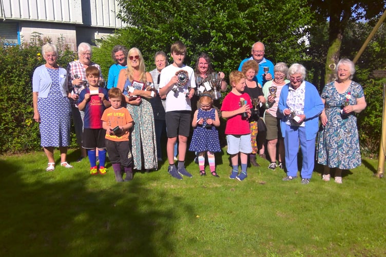 Pictured are the cup winners with CFWI chair Helen Kestle
