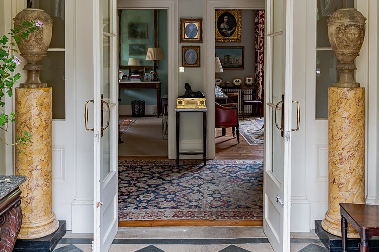 A PAIR of ornate pillars form one of the lots at auction