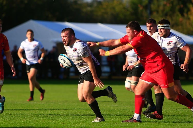 Hooker Morgan Nelson, pictured on the ball in the recent game at Cambridge, has moved to Premiership side Gloucester. Picture: Brian Tempest