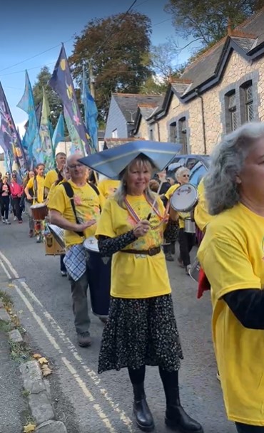 A PARADE of flags and drums was part of the Tamar Valley River Festival