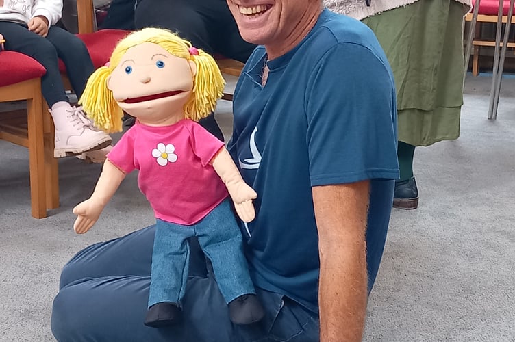 A‬‭ puppet‬‭ show‬‭ was put on during the 'Pumpkin Heroes' half term event at Callington Methodist Church