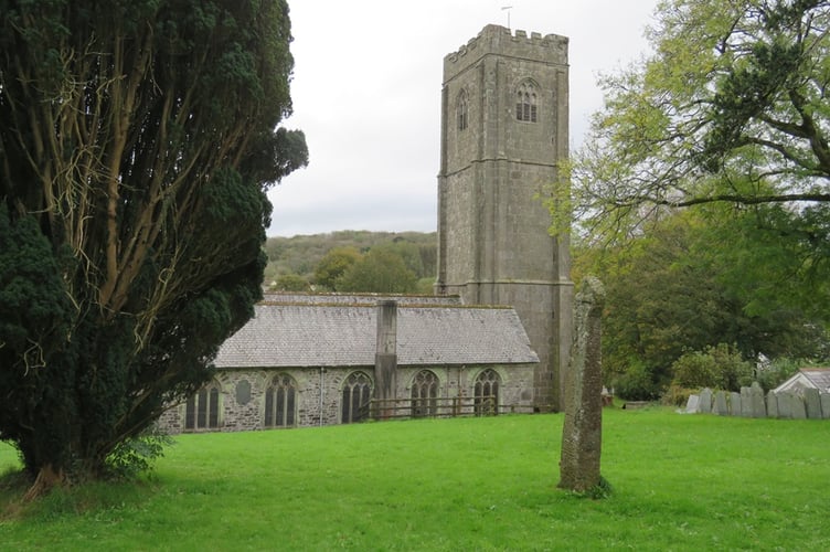 Lanivet Church and ancient Cornish Cross