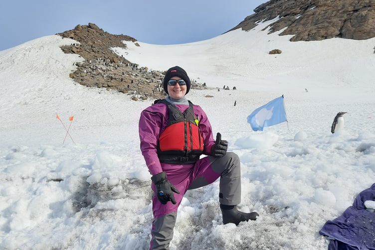 JESSICA pictured in Antarctica