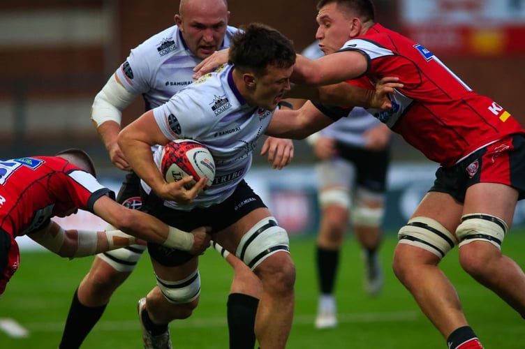 Flanker Will Gibson scored the game's opening try for the Pirates. Picture: Brian Tempest