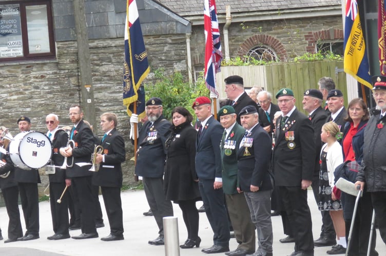 Veterans joined the Service of Remembrance in Liskeard. (Picture: Chris Sutton)