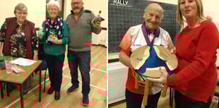 Reilly and Medlen win skittle competition at Lanreath