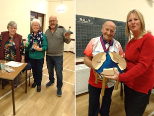 Reilly and Medlen win skittle competition at Lanreath