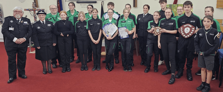 Cadets from the Liskeard branch of St John Ambulance are pictured at their annual awards night
