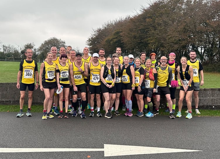 The East Cornwall Harriers that completed the club's 40th hosting of the Cornish Marathon. Picture: East Cornwall Harriers
