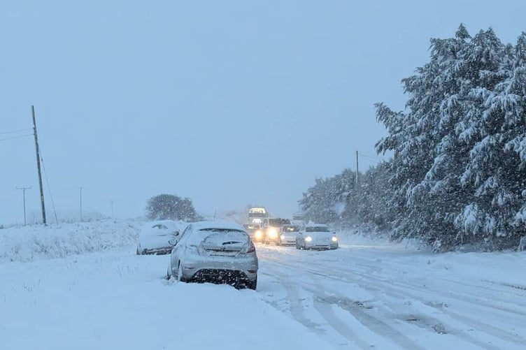 The scene at Davidstow. (Picture: Submitted)
