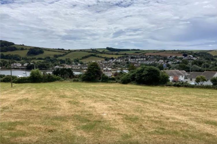 The view from the site where 20 affordable homes would be built in Millbrook