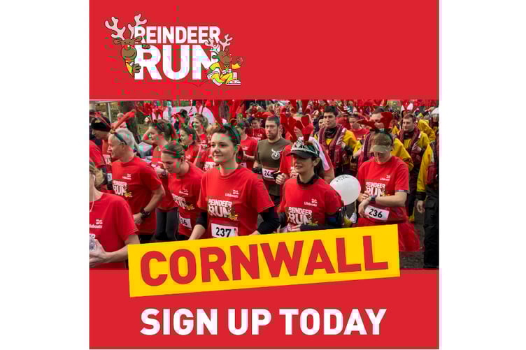 The Cornwall Reindeer Run will be raising money for the Royal National Lifeboat Institution.
