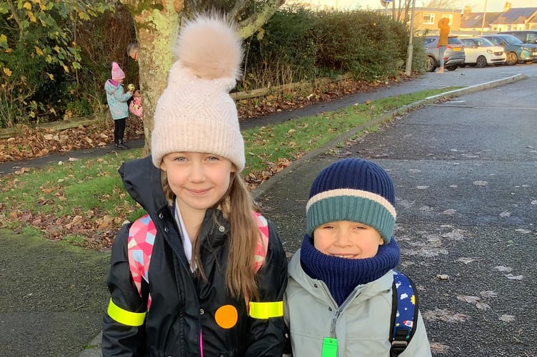 CHILDREN from Brunel School during Road Safety Week