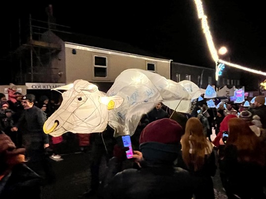 Colin the Bull makes a welcome return this year carried by the Saltash Air Cadets in the lantern parade on Saturday December 7 at 6pm. (Picture: Saltash Christmas Festival)