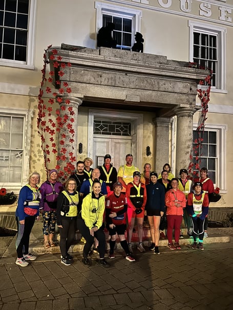 POWER Runs Cornwall members outside their new meeting place Webbs House in Liskeard
