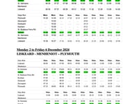Replacement bus times released by GWR for Plymouth to Liskeard works