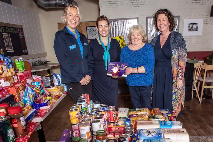 The presentation to the Gover Community Larder. Picture: Paul Williams