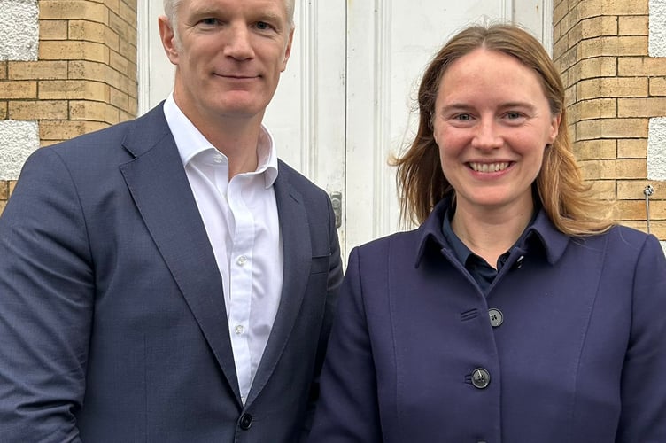 MINISTER for Veterans and People,  Alistair Cairns MP,  together with South East Cornwall MP, Anna Gelderd, during his recent visit to chat with local veterans in Torpoint