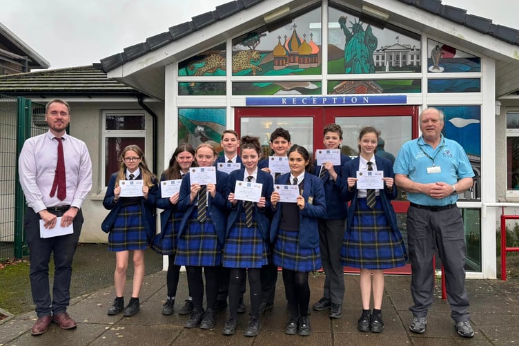 YEAR 8s at Callington Community College receiving their First Aid certificates